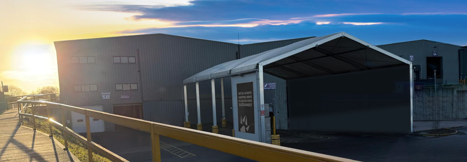 CS Ellis Warehouse 5B exterior showing pallet storage